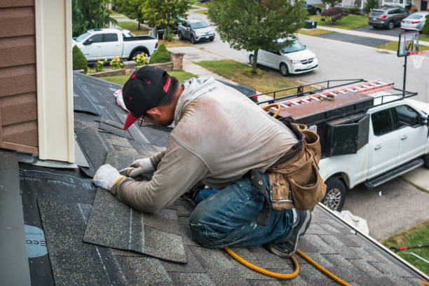 Professional Gutter Repair And Installation technician working in Nedrow, NY